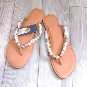 Universal Thread Tan Beaded Sandals